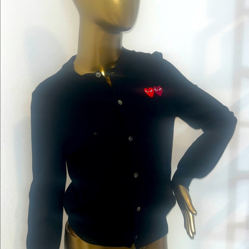 Comme Des Garçons Black Wool Cardigan Sweater Excellent Condition
